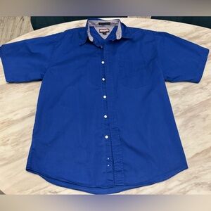Perruzo Sport Blue Shirt Good Pre-Loved Condition Men’s Large 100% Cotton